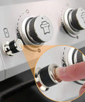 Universal AA Battery Push Button Igniter For Gas Grills Replacement 7 Outlet Rotary Ignition Mount in use on grill