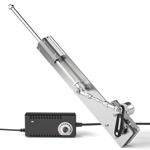 Reciprocating 24V DC Linear Actuator with Adjustable Stroke from 1.18 to 5.91 inches, control box shown, for DIY projects