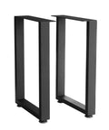 Heavy Duty 16 Inch Metal Furniture Legs With Adjustable Feet For Desk Coffee Table Nightstand Side Table Bench And Chair Bases DIY Ready 2cm By 4cm Square Tube Frame With Leveling Threads