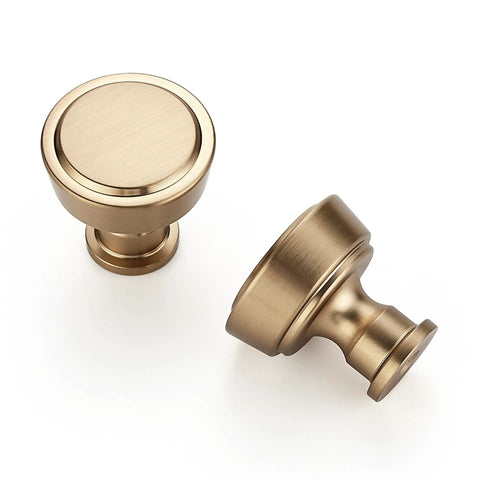 Drop Dead Gorgeous Champagne Bronze Kitchen Cabinet Knobs 30 Pack Heavy Duty Metal Drawer Pulls Solid Build Rust Resistant Finish No Sweat Install Cabinetry Refresh Kit