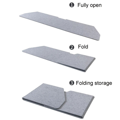 Portable Soundproof Booth With Acoustic Foam Panels For Hella Crisp Audio And Tight Room Acoustics showing folding steps and storage.