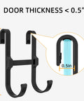 Glass Shower Door Hooks Two Pack Over Door Towel Hangers For Frameless Shower Doors Matte Black fitting example