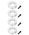 Legit Heavy Duty 4 Piece Split Shaft Collar Aluminum Alloy 1 Inch Bore 25 Mm Screw Clamping Kit, four collars with screws