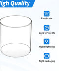 10 Pack Propane Lantern Mantles With Clear Glass Globe For Camping Lanterns, high quality glass cylinder with features listed