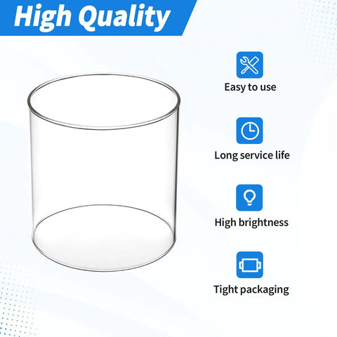 10 Pack Propane Lantern Mantles With Clear Glass Globe For Camping Lanterns, high quality glass cylinder with features listed