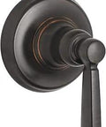 Bancroft Trim With Metal Lever Handle For Volume Control Valve, Quarter Turn Ergonomic Brass Fixture In Oil Rubbed Bronze Finish
