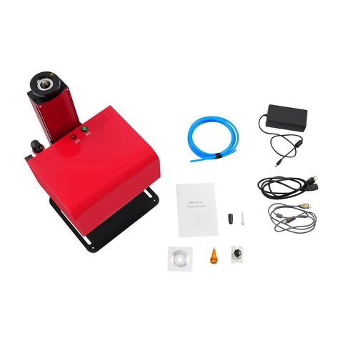 Boss Level Pneumatic Dot Peen Marking Machine Running Tight As A Drum With Deep Carving Power For Everyday Metalwork And Garage Builds Across A Heavy Duty Two Hundred By One Thirty Millimeter Work Table with accessories.