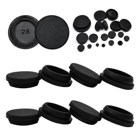 Thickened Silicone Plug Set For Round Holes Waterproof Grommets Tear Seal Stoppers For Furniture Auto And Industrial Use 10 Pieces Black Pro Grade Durable