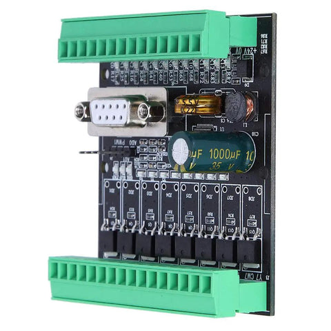 Industrial Control Board With 12 Inputs And 8 Transistor Outputs, DC24V PLC Module, WS2N 20MT, close-up view, components visible