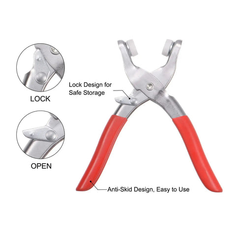 Universal Handheld Metal Snap Button Plier Kit For DIY Fabric Sewing Projects Pearl Snap Fasteners Tool Grab N Go Easy