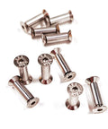 10 Pack Knife Handle Bolt Rivets Scale Screws Fasteners With Flat Hex Head Silver For Knife Making And Gearheads Adjustable Length