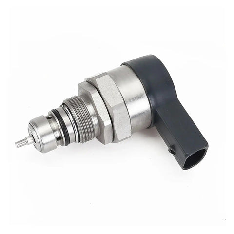 Bona Fide Heavy Duty Diesel Fuel Pressure Regulator Dvr For Vw Golf Passat Polo Sharan Tiguan Touareg side angle view, stainless steel, precise control.