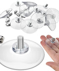 12 Pack Suction Cup Hooks With Screws That Grip And Last Long, heavy duty rust resistant mounts, 1.73 inch diameter, in hand