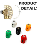 Pivoting Coupler Kit With Nozzle Tips For Pressure Washers Pro Grade 4500 PSI One Quarter Inch Quick Connect Replacement