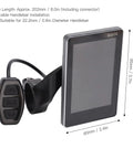 GD06 LCD Display Panel for Bikes and Electric Scooters, shown with handlebar mount and 95x60mm dimensions.