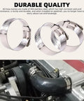 150 Piece Stainless Steel Hose Clamp Kit One Quarter To One Half Inch Adjustable Worm Gear Clamps shown in use on engine