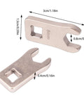 Totally Dead Nuts Precise 8mm Cycling Disc Brake Wrench And Cable Adjuster Tool showing two hexagon jaws for bike maintenance.