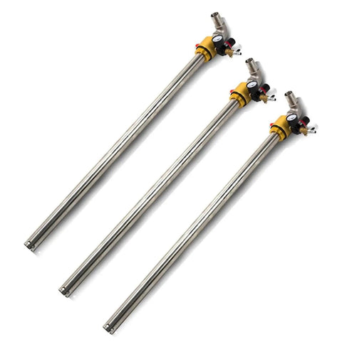 GFSGHZZ Stainless Steel Pneumatic Oil Transfer Pump boasting 130L/min flow for rapid diesel and chemical dispensing. Equipped with precise digital pressure gauge, safety valve, and robust 0.8 Mpa working pressure. Ideal for heavy duty drum pumping tasks