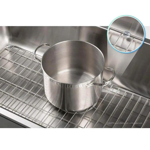 Dex 20.75 By 14.75 Inch Stainless Steel Kitchen Sink Bottom Grid With Durable Chrome Plated Finish, Custom Sized To Fit KD1US25B