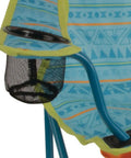Close-up of cup holder on Kids Glow In The Dark Camping Chair With Cup Holder And Carry Bag Portable Outdoor Folding Seat For Children