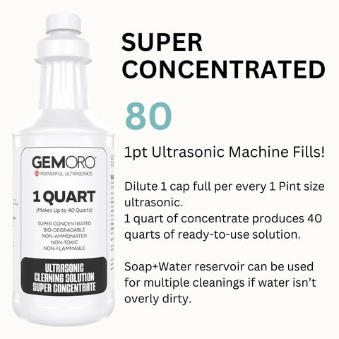 Ultra Concentrated Ultrasonic Jewelry Cleaner Solution For Home Use Delivers Killer Deep Clean For Rings Watches Glasses
