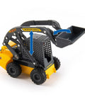 1/32 Scale Ram 3500 Dually Quad Cab With Lowboy Trailer And New Holland L230 Skid Steer Farm Toy Set skid steer loader