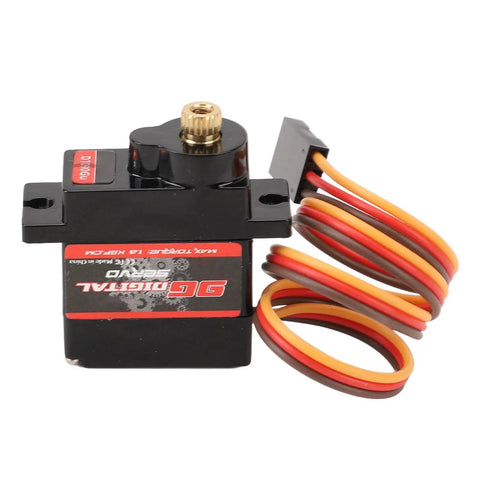 Lightweight 9G Servo Motor Kit With Heavy Duty Copper Gears for RC Cars, featuring strong copper gears and compact design.