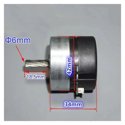Side view of High Efficiency Brushless Servo Motor With Built In Drive 9V To 24V DC PWM Speed Regulation 100 Line Encoder.