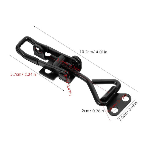 Heavy Duty Adjustable Toggle Clamp Latches 4 Pack With Quick Release Pull Locks measurements diagram