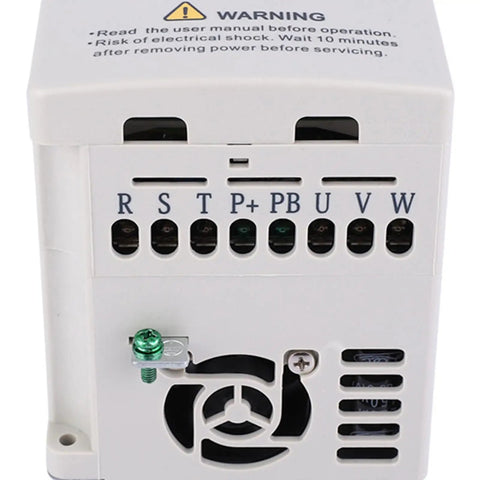2.2KW 380V VFD Variable Frequency Drive Inverter For 3 Phase Motors Beefy Torque Speed Controller For CNC Spindle Fans Pumps Conveyors And Industrial Equipment Wide 0 To 400Hz Range front terminal view