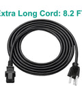 Heavy Duty 3 Pin AC Power Cord Replacement For Gemini Junior Cutting Embossing Machine 8.2 Foot Flexible Extension Cable