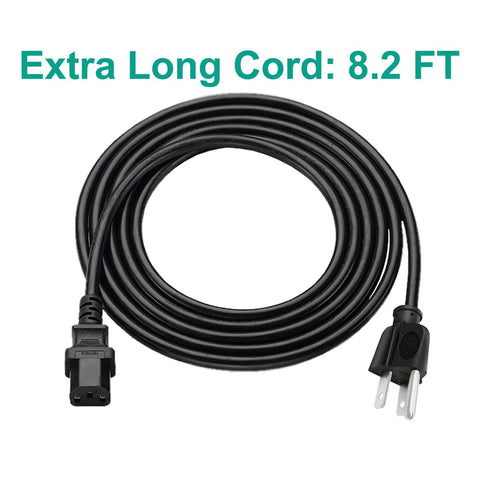 Heavy Duty 3 Pin AC Power Cord Replacement For Gemini Junior Cutting Embossing Machine 8.2 Foot Flexible Extension Cable