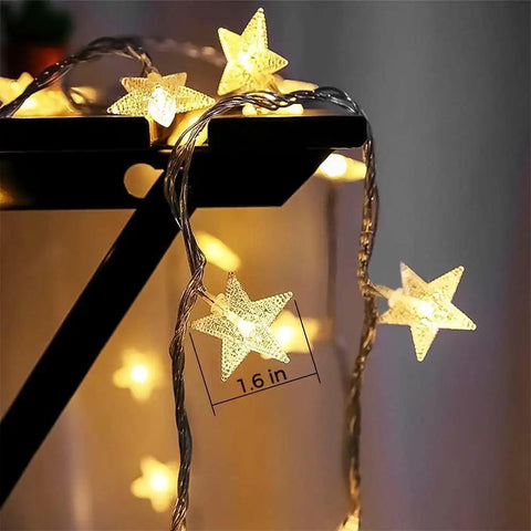 33 Ft 100 LED Star Fairy String Lights With Remote And Timer For Indoor And Outdoor Use Warm White Waterproof Decor