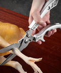 Heavy Duty Kitchen Scissors Poultry Shears Stainless Steel With Safety Lock For Bone Cutting And All Purpose Kitchen Prep Cut Fish Meats Veggies And More Like A Pro In The Kitchen, cutting chicken foot