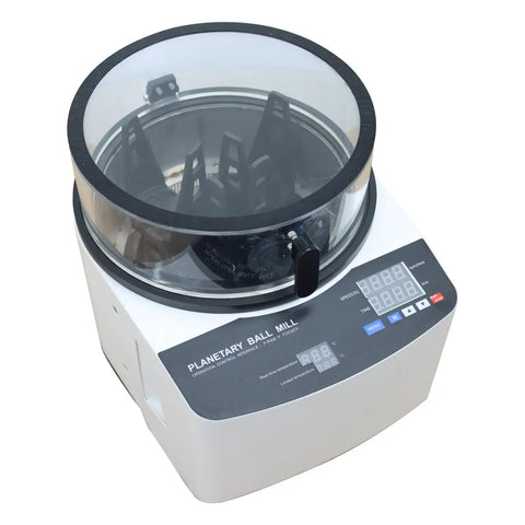 110V Lab Planetary Ball Mill Grinder With LED Lamp And Safety Cover For Lab And Industrial Use, compact design, top view