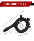 Universal Motorcycle Cruise Control Assist Throttle Booster With Hella Tough Abs Build, size details, black throttle grip 4.53 x 2.36 inches.