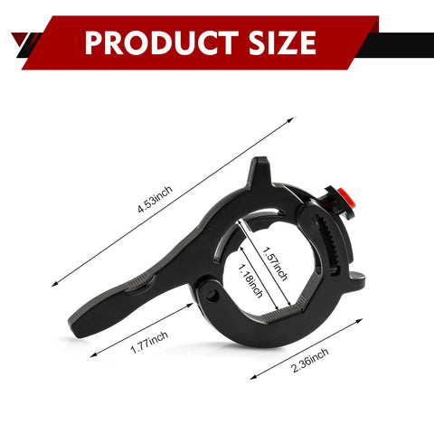 Universal Motorcycle Cruise Control Assist Throttle Booster With Hella Tough Abs Build, size details, black throttle grip 4.53 x 2.36 inches.