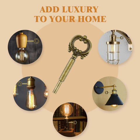 Set Of Four Heavy Duty Brass Finish Lamp Turn Knobs For Retro Lighting Fixtures featuring smooth twist on off switches showcasing vintage charm.