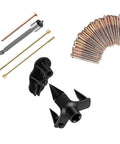 DIY Floor Squeak Repair Kit with 5 tools and 50 screws for carpets and hardwood floors, stainless steel and ABS, easy installation