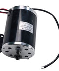 Mean Torque 48V 1000W Brushed DC Motor With 12mm Shaft 3000 RPM T8F 9 Tooth Sprocket And Mount Base, side view