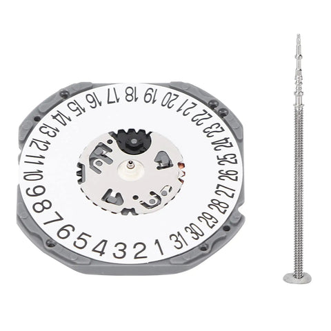 VJ42 Automatic Watch Movement With Date Function showing gear and date disc for DIY watch repair enthusiasts