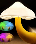 Mushroom Sensor Night Light With Auto Dusk To Dawn Glow Plug In 7 Color Changing LED Lamp For Bedroom Bathroom Stairs And Hallway