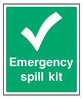 Emergency Spill Kit Location Sign 8x12 Inch Metal Tin Durable Top Notch Visibility Safety Marker For Warehouse Lab And Factory Indoor Outdoor Use Rugged