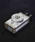 180° rotary pneumatic air cylinder, aluminum alloy body, 18mm bore, adjustable angle (angled view)