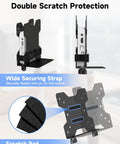 Boss Grade Adjustable Mini Pc Mount Bracket Vesa Under Desk And Monitor Arm Computer Holder hella secure wide strap and scratch pad