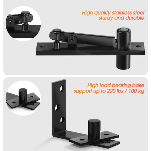 Heavy Duty Pivot Door Hinge For Hidden Doors And Bookcases, 180 Degree Concealed Pivot, Stainless Steel Invisible Hinge System
