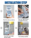 Installation steps for Two Pcs 17oz Silent Water Bottle For Small Animals With Leak Proof Spout Keeps Your Bed Dry.