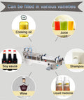 Heavy Duty Stainless Steel Liquid Filler Double Head Pneumatic Bottle Machine With Foot Pedal for wine, oil, juice, shampoo