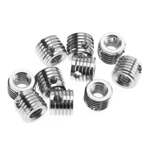 Stainless Steel Self Tapping Thread Insert Repair Kit Heavy Duty With 9 Styles For Automotive Rail Marine Shipbuilding And Construction Machinery Inner M6 1.0 Outer M10 1.25 Length 8mm, stainless inserts