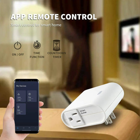Dimmer Plug With Built In Repeater For Z Wave Smart Home Setup Plug In Outlet That Boosts Hub Range Without The Fuss shown with app